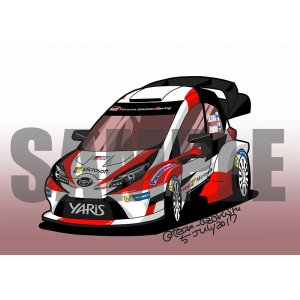 画像: ディフォルメカーイラスト　ヤリスWRC